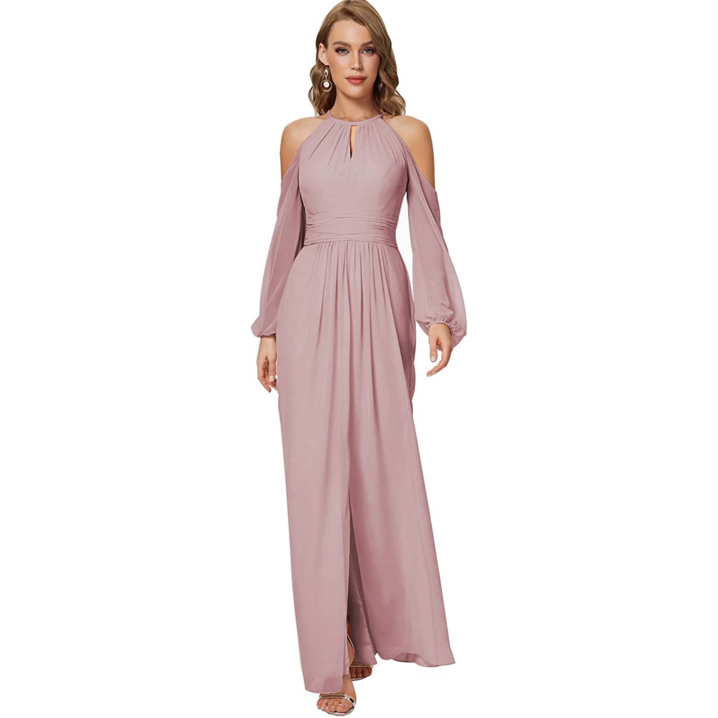 Halter Top Chiffon Dresses