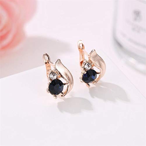 AFONiE Black Onyx Elegant Rose Gold Jewelry Set