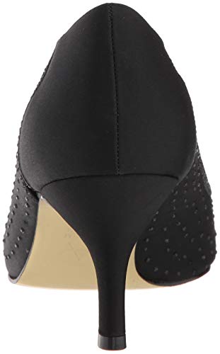 Adrianna Papell Women's Jenna Pump, Black Classic Satin, 6 M US