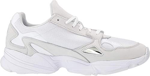 adidas Originals Women's Falcon Sneaker, White/White/Crystal White, 8 M US