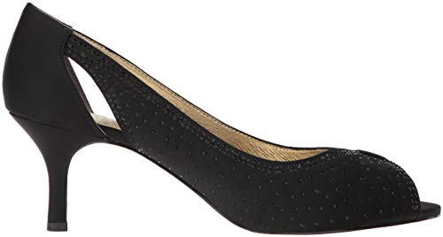 Adrianna Papell Women's Jenna Pump, Black Classic Satin, 6 M US