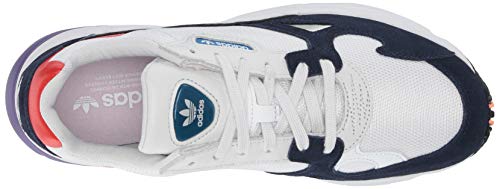 adidas Originals Women's Falcon, Crystal White/Crystal White/Collegiate Navy, 7 M US