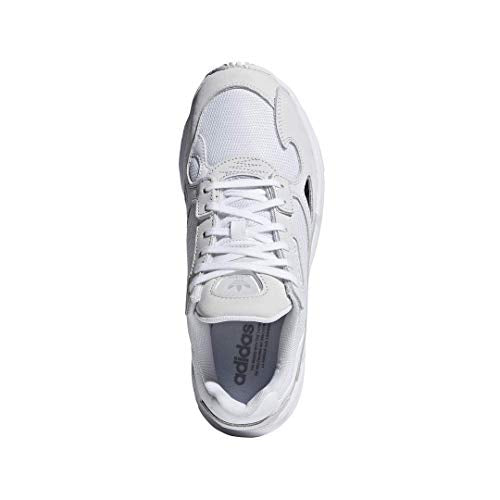 adidas Originals Women's Falcon Sneaker, White/White/Crystal White, 8 M US