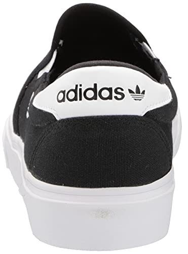 adidas Originals unisex adult Court Rallye Slip Sneaker, Black/Black/White, 8 Women Men US