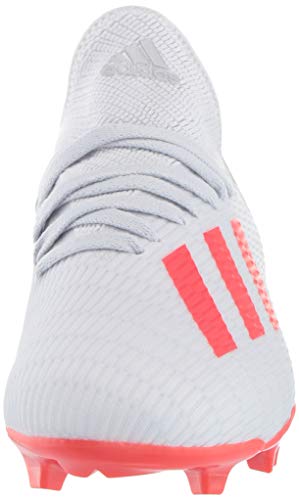 adidas Unisex-Kid's X 19.3 Firm Ground Soccer Shoe, Silver Metallic/hi-res red/White, 1 M US Little Kid