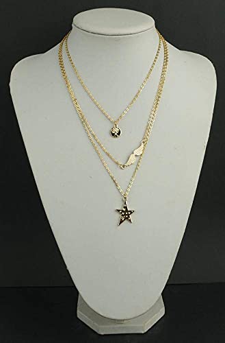 AFONiE Layered Necklace 14K Gold Plated