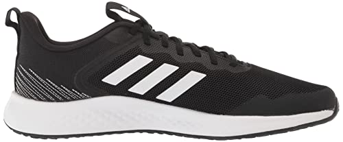 adidas Men's Fluidstreet Running Shoe, Black/White/Black, 10.5