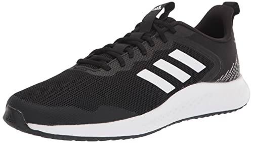 adidas Men's Fluidstreet Running Shoe, Black/White/Black, 10.5