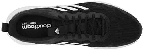 adidas Men's Fluidstreet Running Shoe, Black/White/Black, 10.5