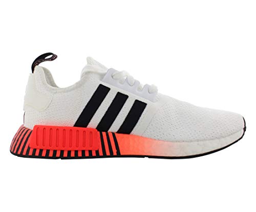 adidas Originals mens Nmd_r1 Sneaker, White/Black/Solar Red, 9 US