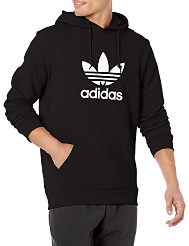 adidas Originals mens Trefoil Hoodie Sweatshirt, Black, X-Small US