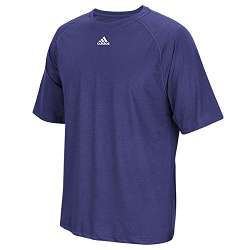 adidas Men's Climalite Short Sleeve Shirt (Medium, Purple)