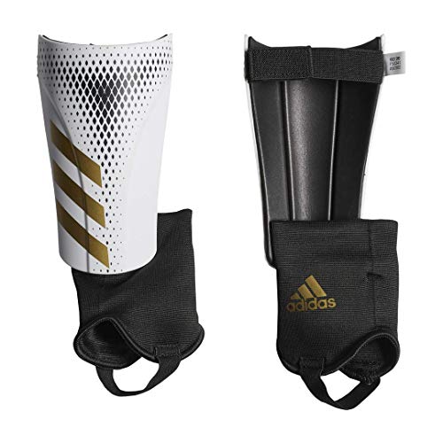 adidas Unisex-Adult Predator Match Shin Guards, White/Gold Metallic/Black, X-Large