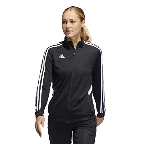 adidas Women?s Alphaskin Tiro Training Jacket, Black/White, Small