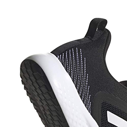 adidas Men's Fluidstreet Running Shoe, Black/White/Black, 10.5