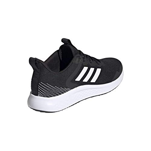 adidas Men's Fluidstreet Running Shoe, Black/White/Black, 10.5