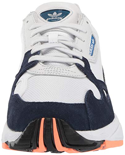 adidas Originals Women's Falcon, Crystal White/Crystal White/Collegiate Navy, 7 M US