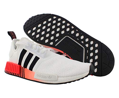 adidas Originals mens Nmd_r1 Sneaker, White/Black/Solar Red, 9 US