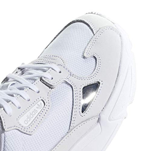 adidas Originals Women's Falcon Sneaker, White/White/Crystal White, 8 M US