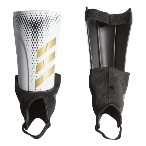 adidas Unisex-Adult Predator Match Shin Guards, White/Gold Metallic/Black, Medium