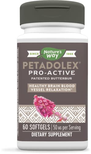 Nature's Way Petadolex Pro-Active Blood Vessel Health with Butterbur, 50 mg per serving, 60 Softgels