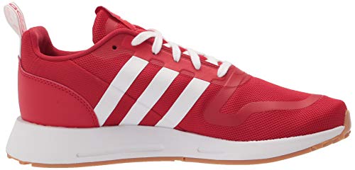 adidas Originals mens Smooth Runner Scarlet/White/Gum 12