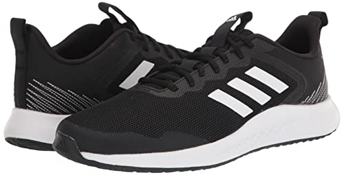 adidas Men's Fluidstreet Running Shoe, Black/White/Black, 10.5