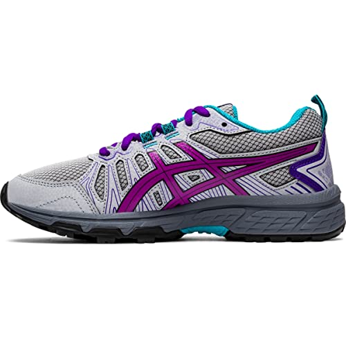 ASICS Kid's Gel-Venture 7 Grade School Running Shoes, 6, Piedmont Grey/Orchid