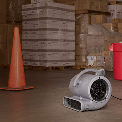 B-Air VP-50 1/2 HP 2950 CFM Air Mover for Janitorial Water Damage Restoration Equipment Stackable Carpet Dryer Floor Blower Fan Water Damage Equipment, Grey