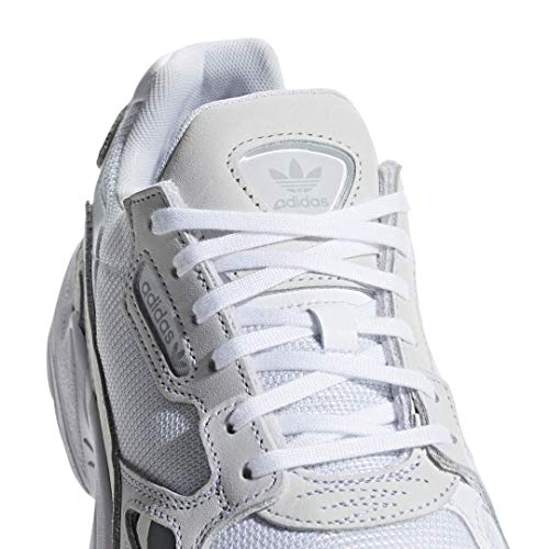 adidas Originals Women's Falcon Sneaker, White/White/Crystal White, 8 M US