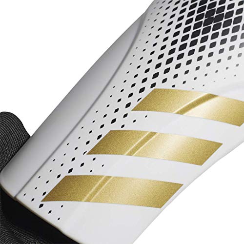 adidas Unisex-Adult Predator Match Shin Guards, White/Gold Metallic/Black, X-Large