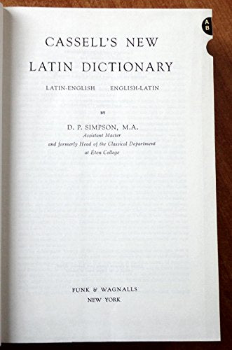 Cassell's New Latin Dictionary (Thumb-indexed) [Hardcover] Simpson, D.P.