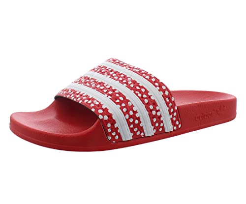 adidas Adilette Footwear White/Vivid Red/Footwear White 8 B (M)