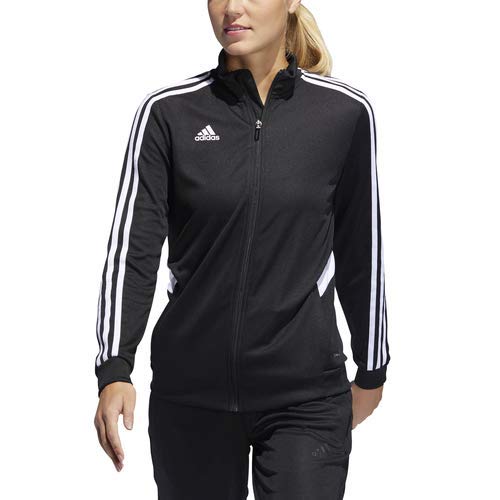 adidas Women?s Alphaskin Tiro Training Jacket, Black/White, Small