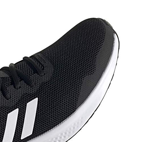 adidas Men's Fluidstreet Running Shoe, Black/White/Black, 10.5