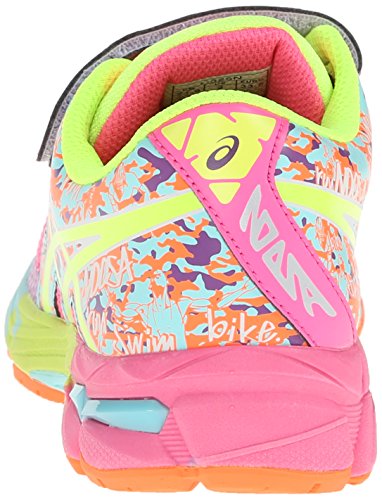 ASICS Gel Noosa Tri 10 PS Running Shoe (Little Kid/Little Kid/Little Kid),Hot Pink/Flash Yellow/Ice Blue,2 M US Little Kid