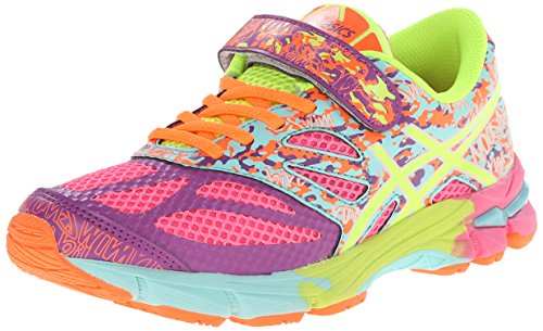 ASICS Gel Noosa Tri 10 PS Running Shoe (Little Kid/Little Kid/Little Kid),Hot Pink/Flash Yellow/Ice Blue,2 M US Little Kid