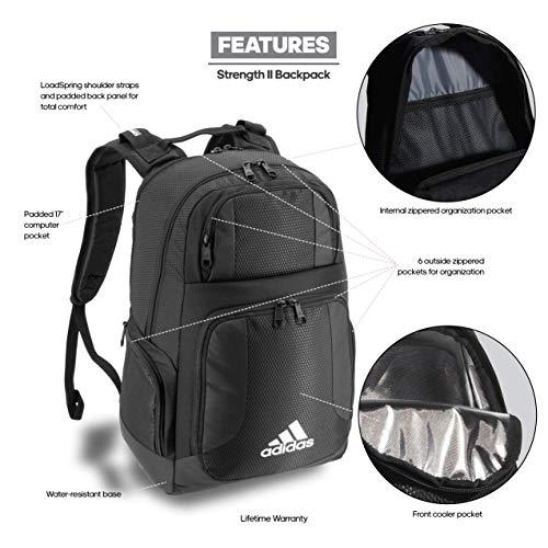 adidas Unisex Strength Backpack, Black, ONE SIZE