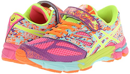 ASICS Gel Noosa Tri 10 PS Running Shoe (Little Kid/Little Kid/Little Kid),Hot Pink/Flash Yellow/Ice Blue,2 M US Little Kid