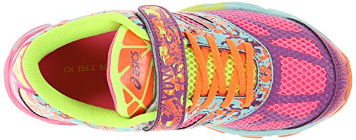 ASICS Gel Noosa Tri 10 PS Running Shoe (Little Kid/Little Kid/Little Kid),Hot Pink/Flash Yellow/Ice Blue,2 M US Little Kid