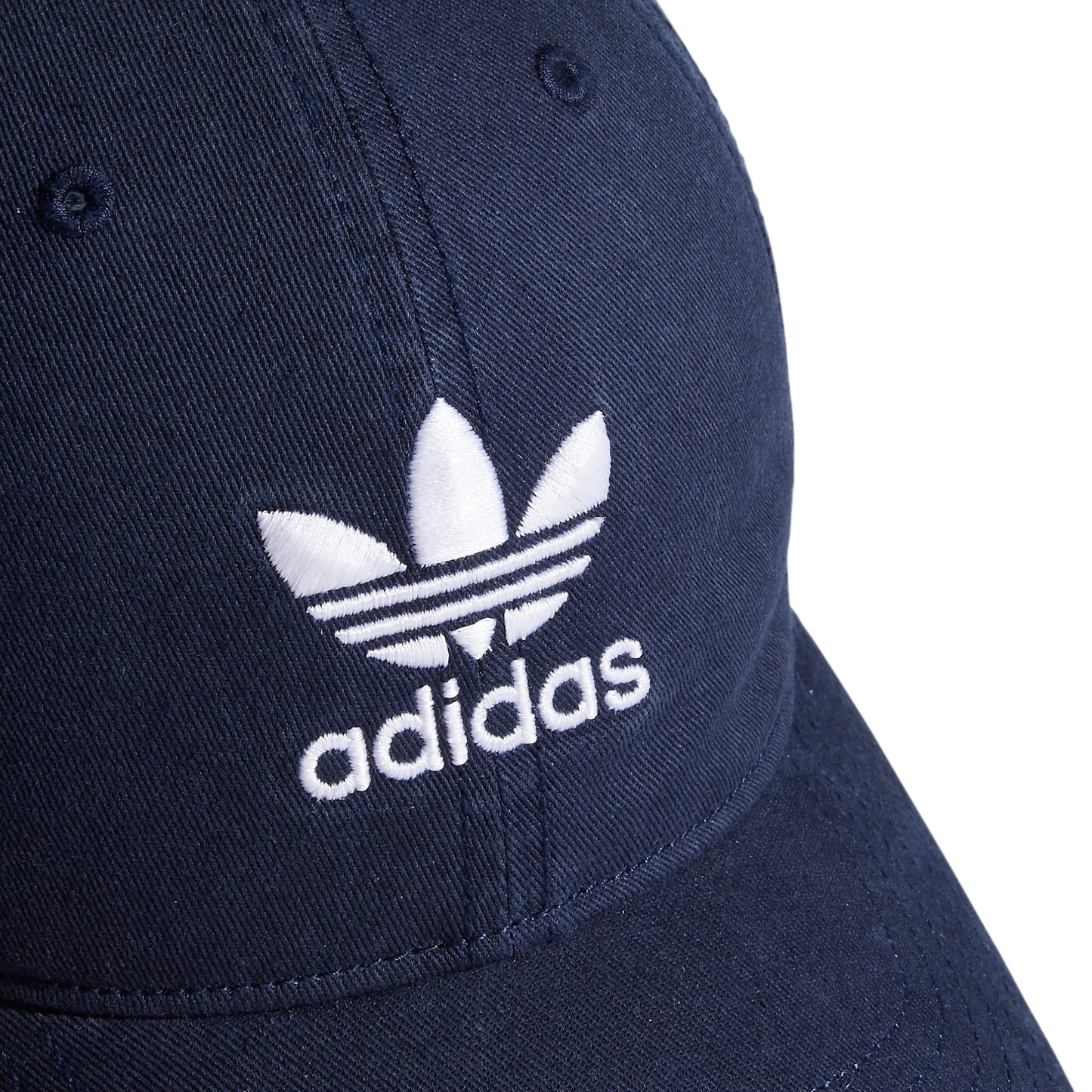 adidas Originals Women's Relaxed Fit Adjustable Strapback Cap, Night Indigo/White, One Size