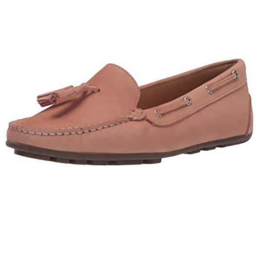 Driver Club USA Women's Leather Made in Brazil  Loafer, Blush Nubuck, 6.5 M US