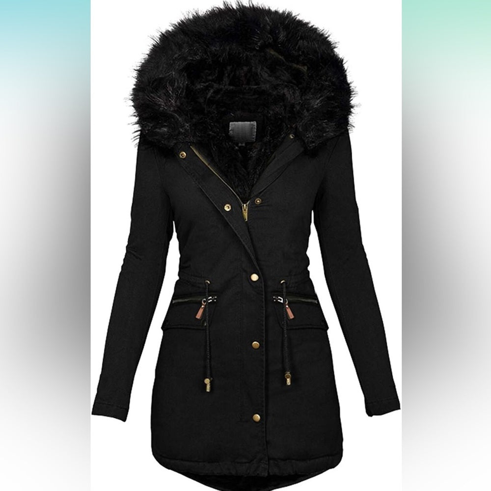 Winter Coats for Women Warm Hooded Outerwear Jacket Loose Fleece Oversized